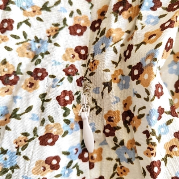 Faithfull The Brand Sidonie Aurelia Floral Off White Chestnut Mini Dress NWT 4 - Picture 17 of 17